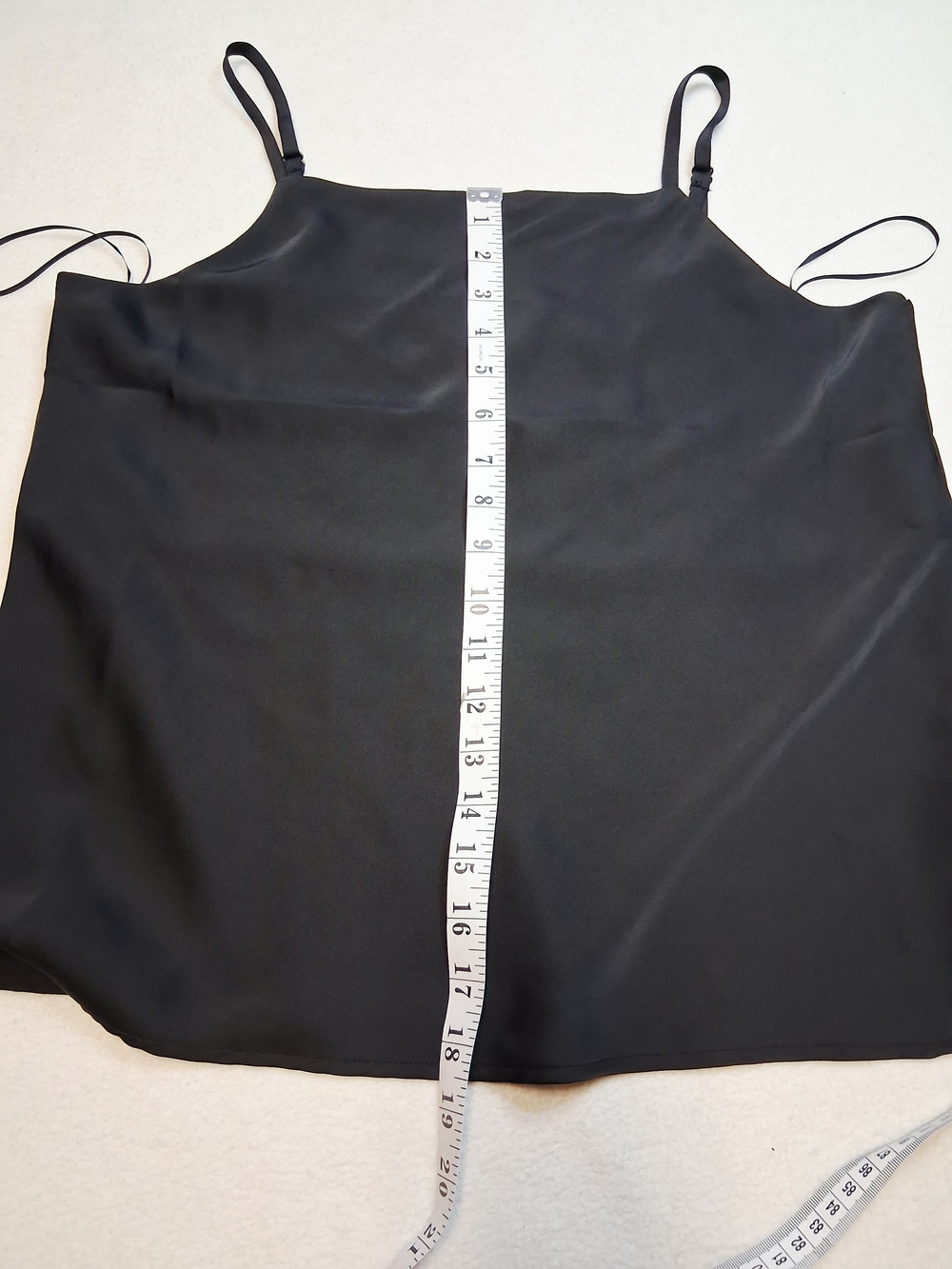 Women's Satin Cami Tank Tops - Black and Cream - Picture 5 of 8